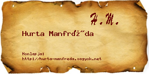 Hurta Manfréda névjegykártya